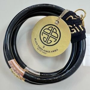 THREE KINGS ALL WEATHER BANGLES BLACK SMALL